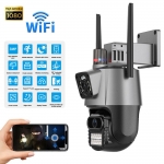 PTZ Двойна IP камера С ДВЕ АНТЕНИ цветно нощно виждане WIFI, ICSEE, ULTRA HD, модел P11