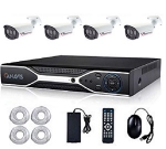 Комплект Canavis - 4 IP Poe камери с NVR, 2MPX, FULLHD