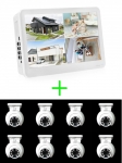 Комплект POE KIT TS-3008 / 8 Камери PTZ,8MPX, Lux with IR + LCD Монитор